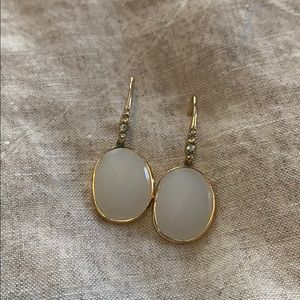 White and Gold Earrings
